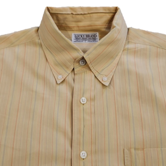 Lucky Brand Yellow Striped Button-Up Shirt - Picture 2 of 8